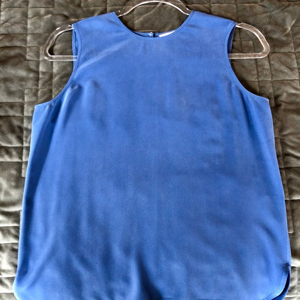 Everlane Silk Shell in Mid Blue